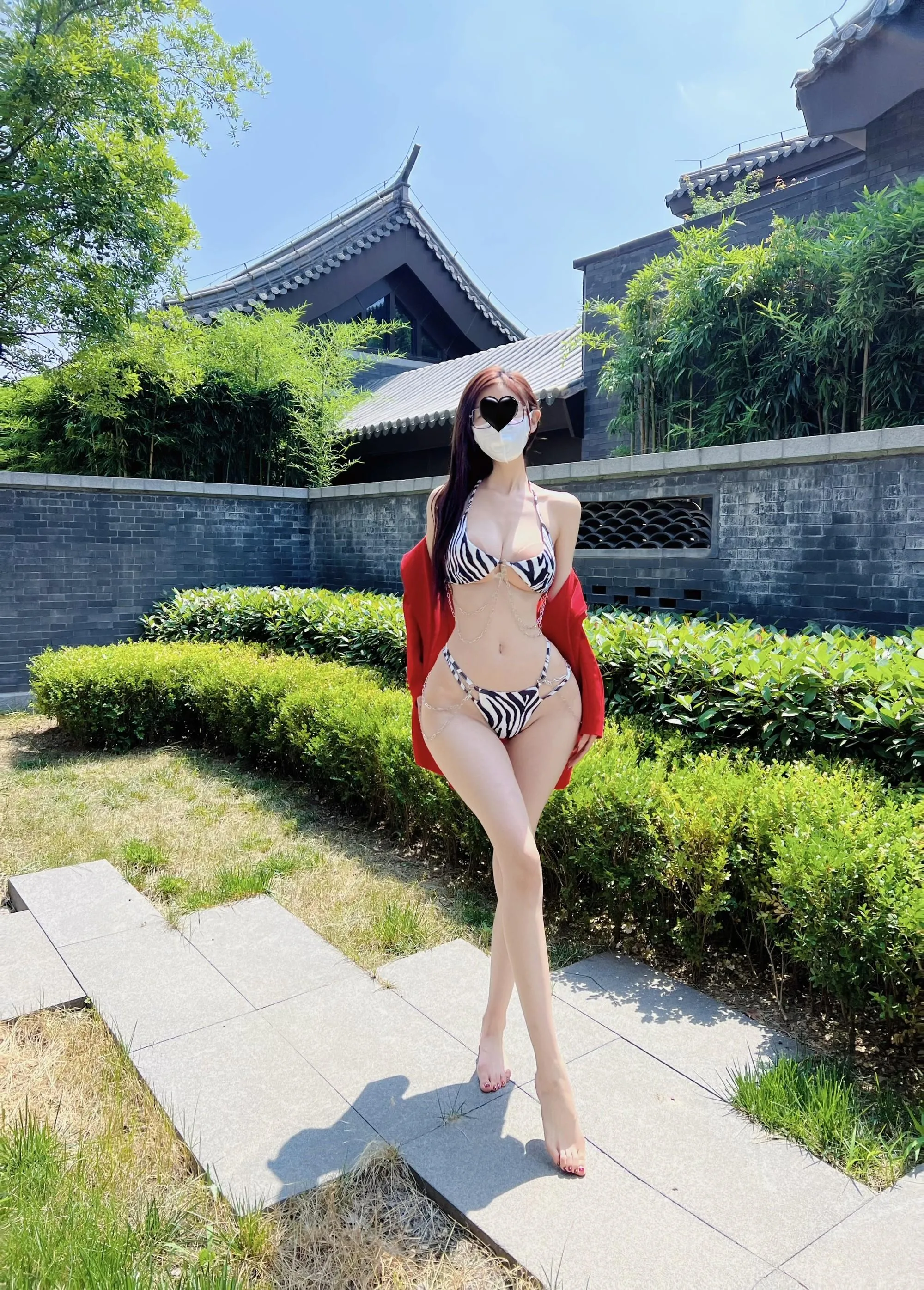 NO.101 脸红Dearie – 微密圈系列 斑马纹比基尼 [29P]插图1